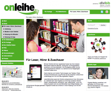 Onleihe Homepage